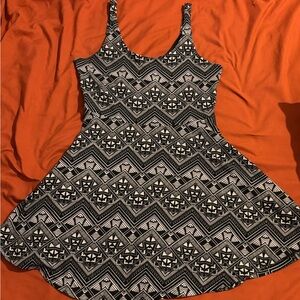 PINK Victoria's Secret Black and White Tribal Mini Dress